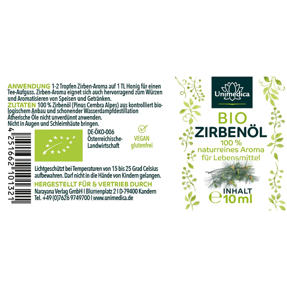 Ätherisches Bio Zirbenöl – 100 % naturrein (10 ml) - Image 3