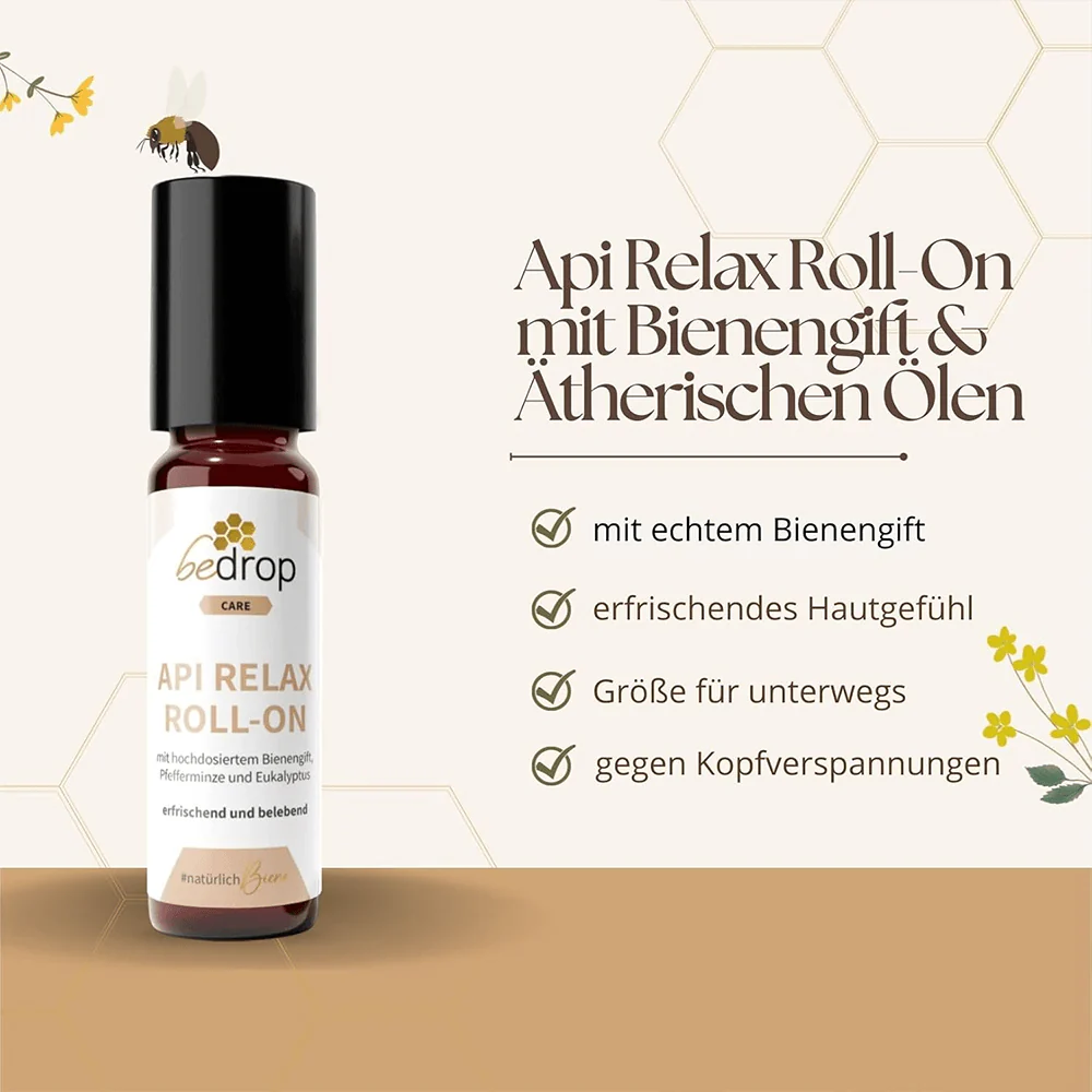 Api Relax Roll-On mit hochdosiertem Bienengift, Pfefferminze und Eukalyptus - Image 4