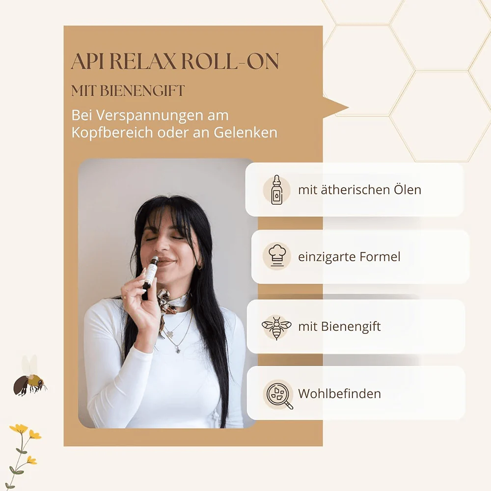Api Relax Roll-On mit hochdosiertem Bienengift, Pfefferminze und Eukalyptus - Image 5
