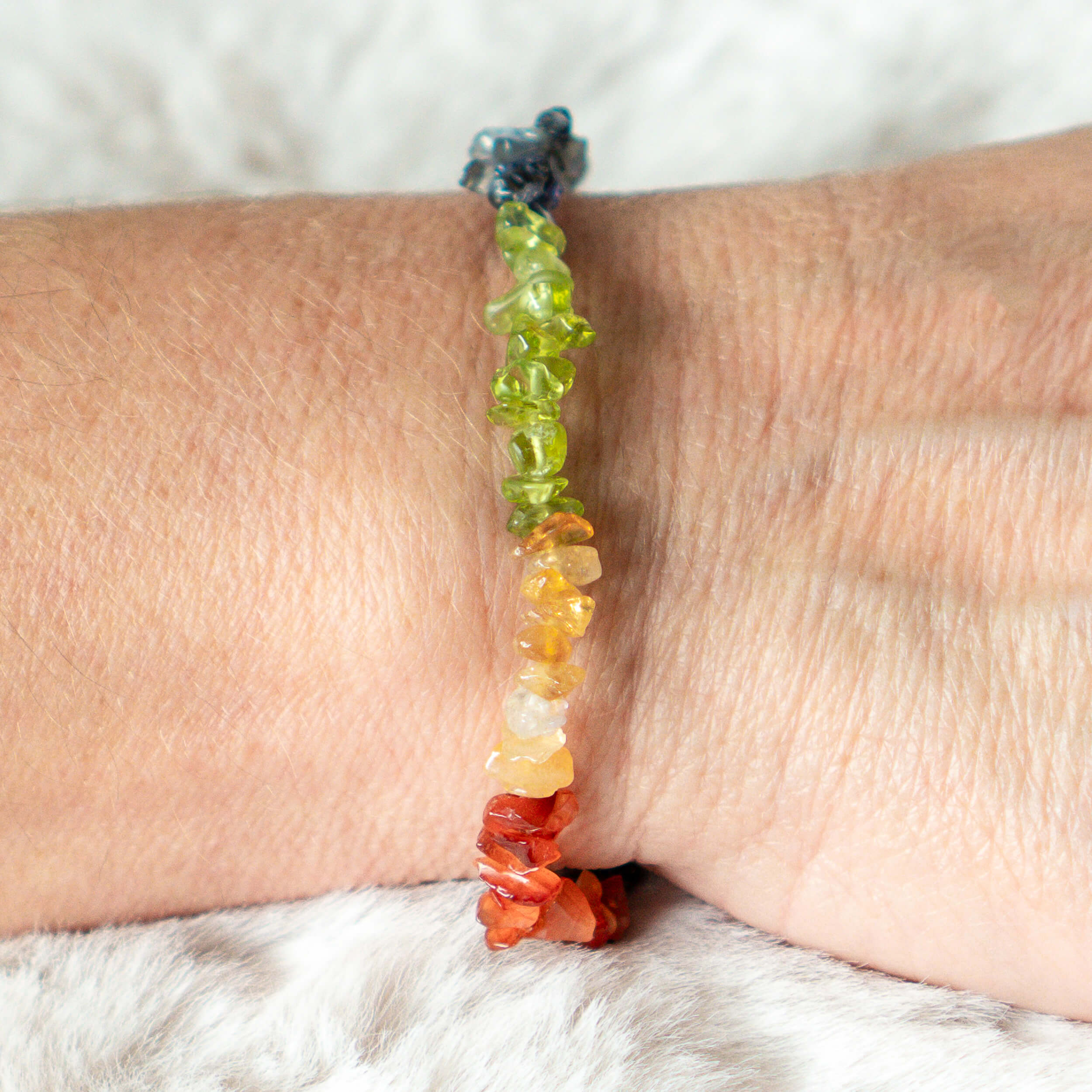 Armband 7 Chakras Edelsteinchips elastisch - Image 2