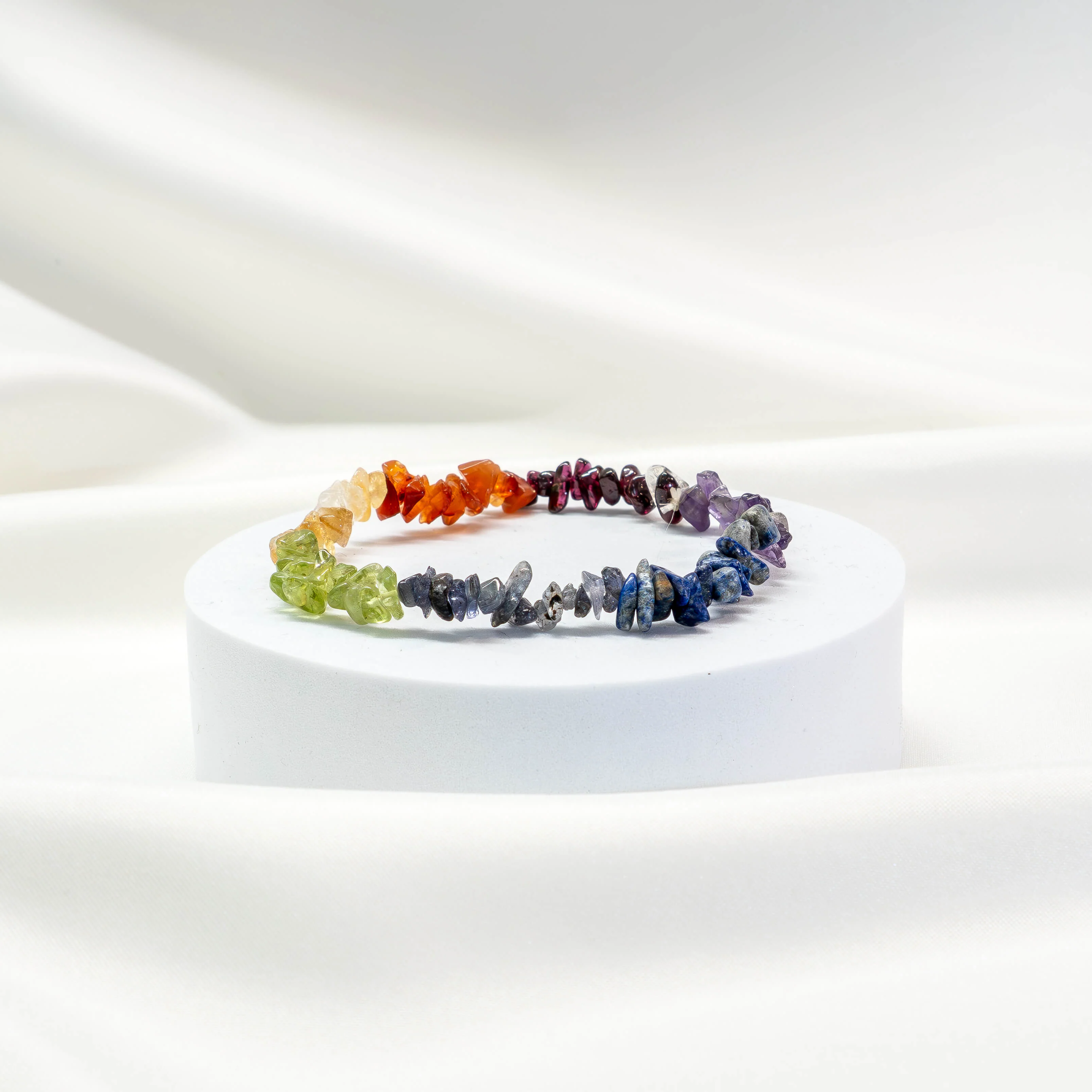 Armband 7 Chakras Edelsteinchips elastisch - Image 3