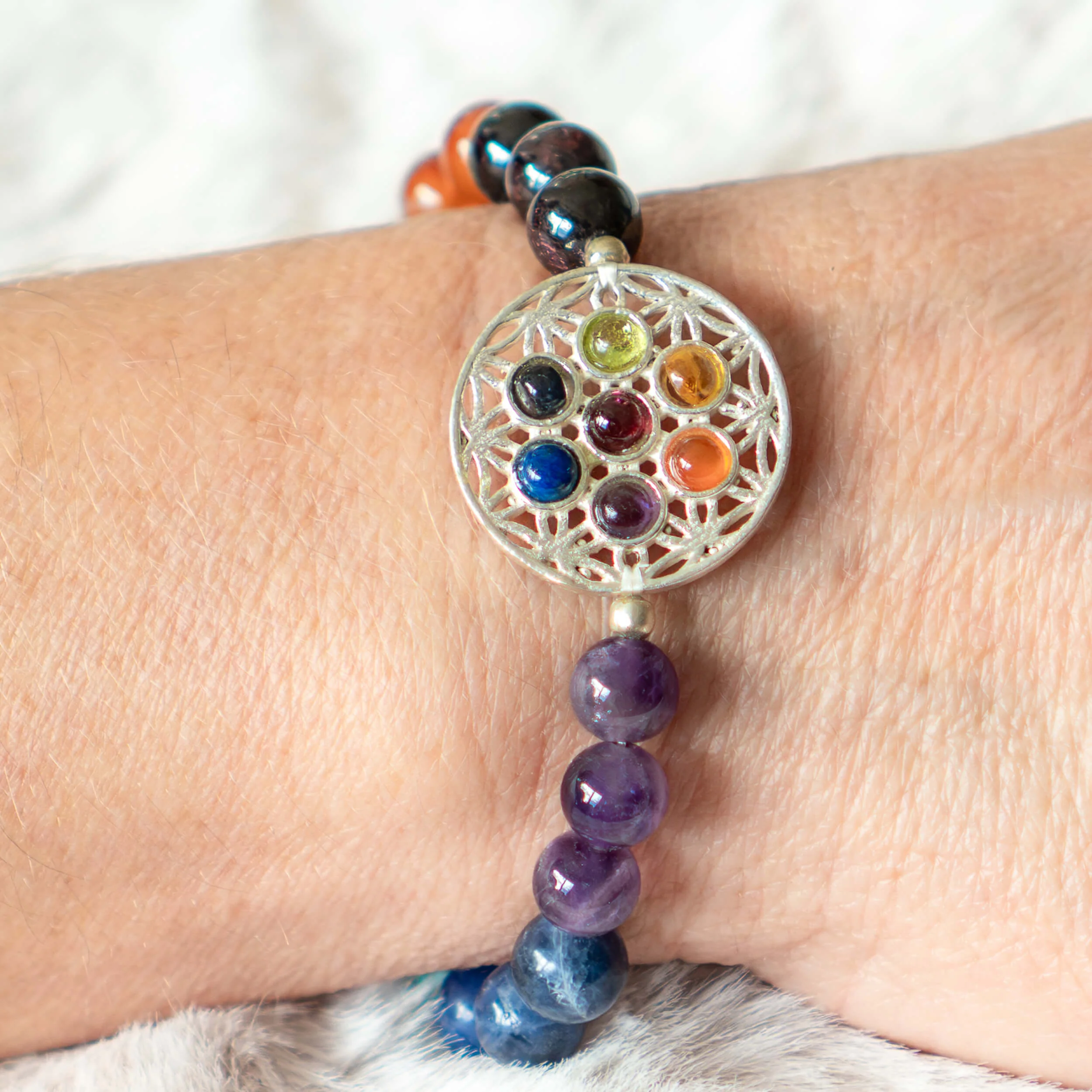 Armband 7 Chakren Blume des Lebens - Image 2