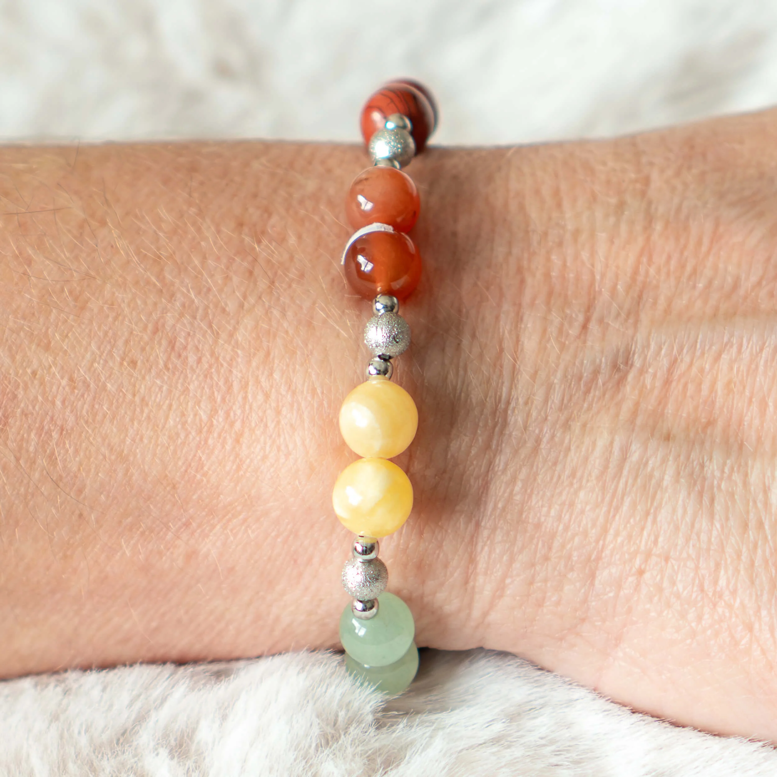 Armband 7 Chakren mit Silberkugeln - Image 2