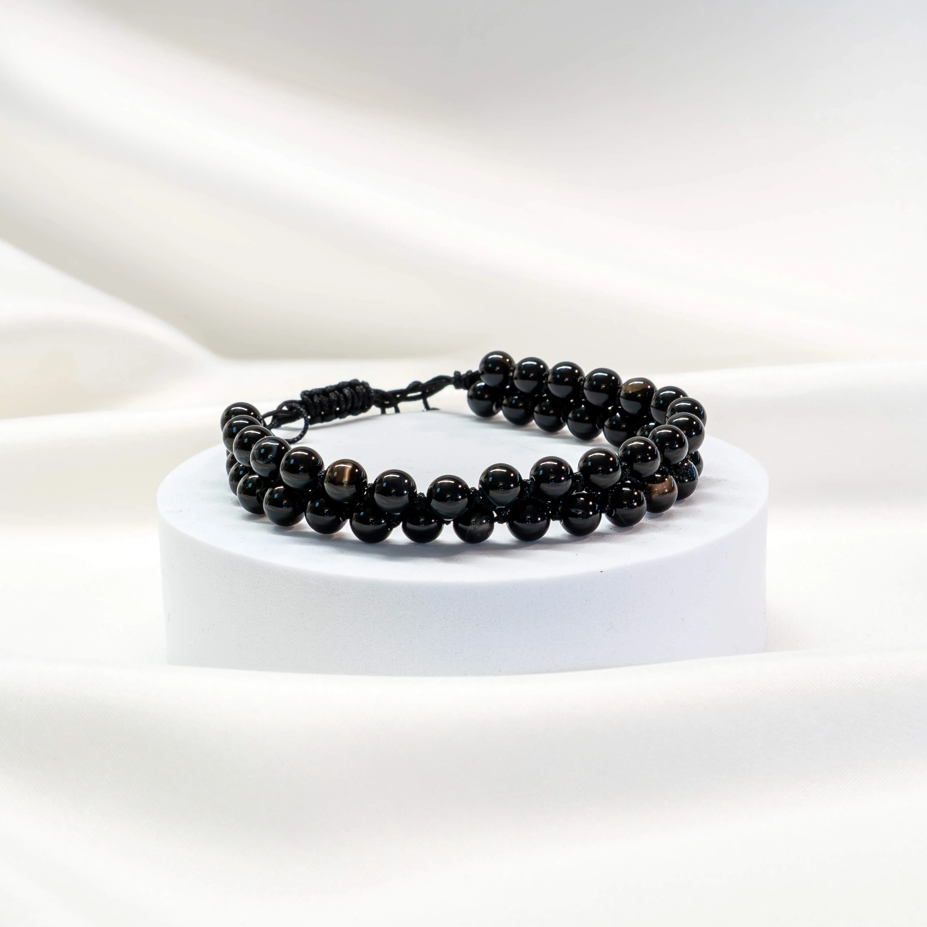 Armband mit schwarzem Achat doppelreihig - Image 3