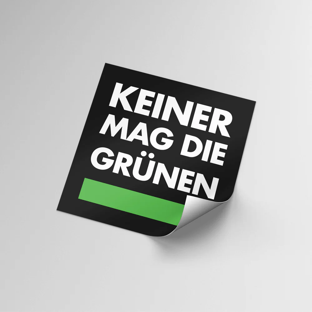 Aufkleber „Keiner mag die Grünen“ - Image 2