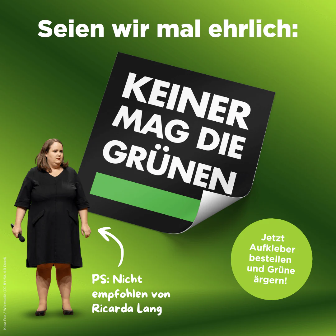 Aufkleber „Keiner mag die Grünen“ - Image 3