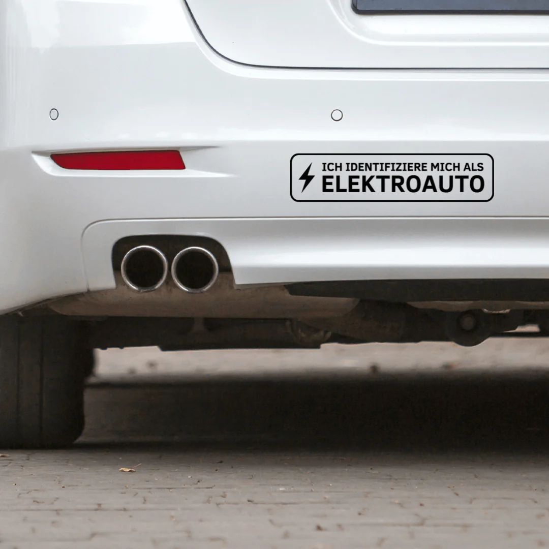 Autoaufkleber „Ich identifiziere mich als Elektroauto“ - Image 2