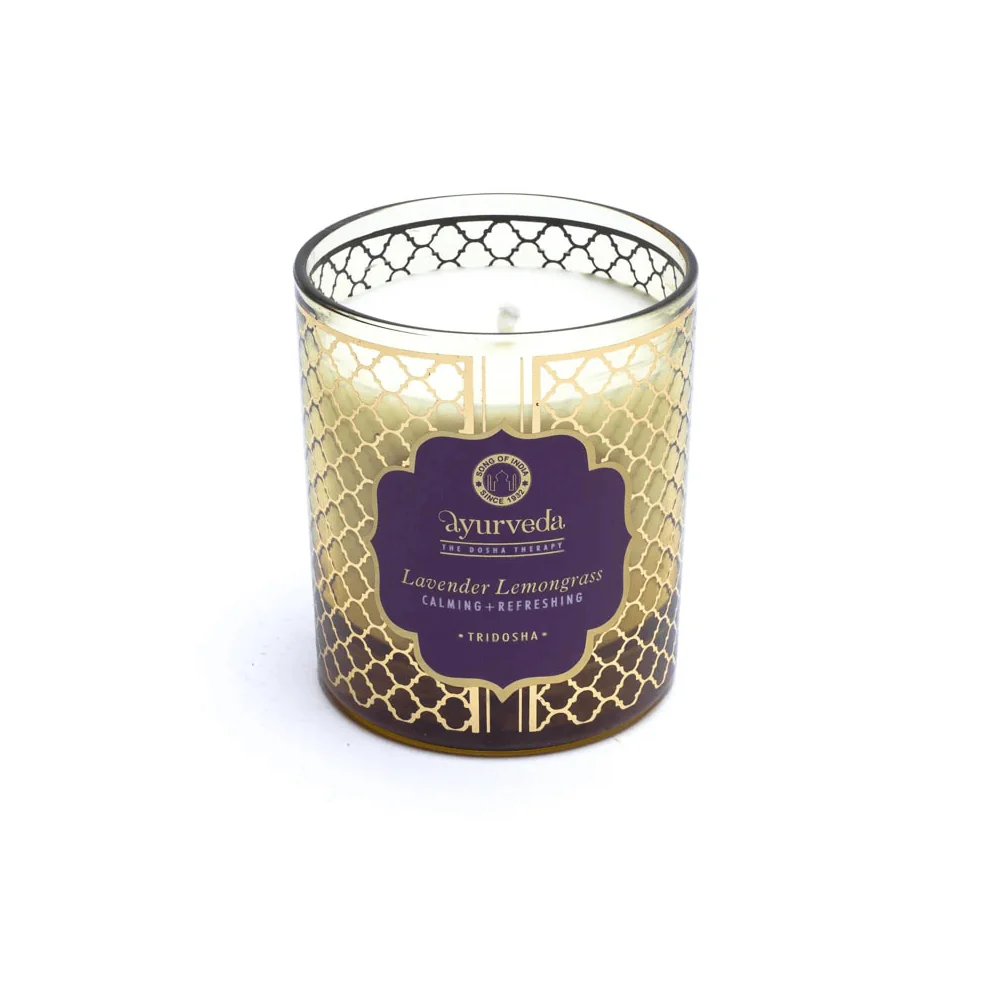 Ayurveda Lavendel Zitronengras Duftkerze - Image 3