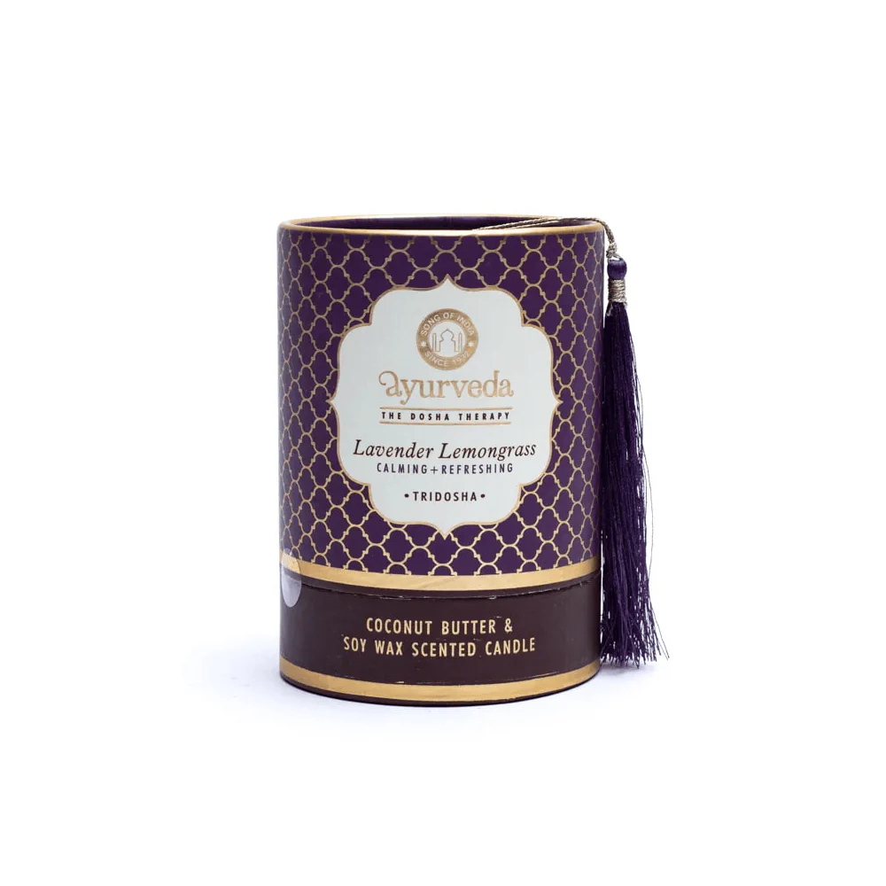 Ayurveda Lavendel Zitronengras Duftkerze - Image 4