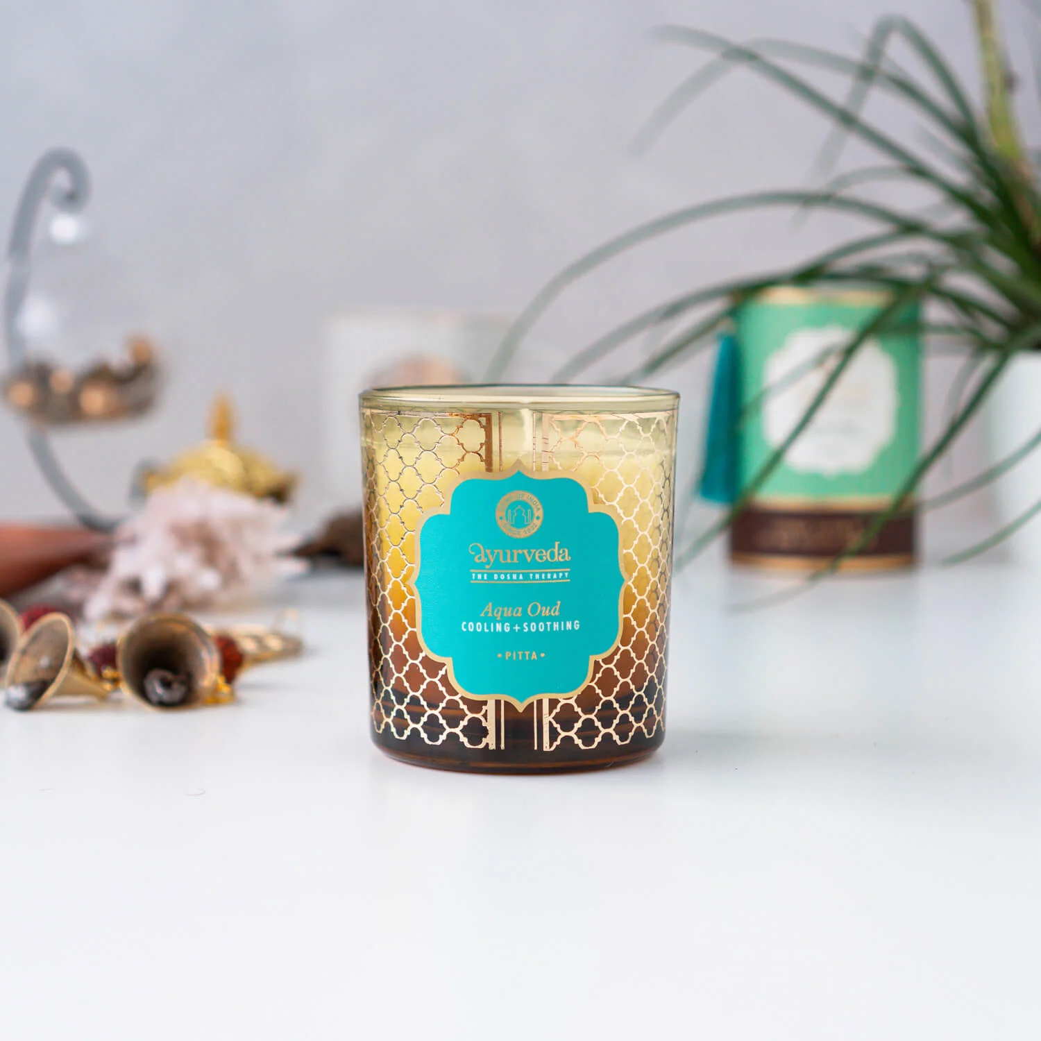 Ayurveda Pitta aqua oud Duftkerze - Image 2