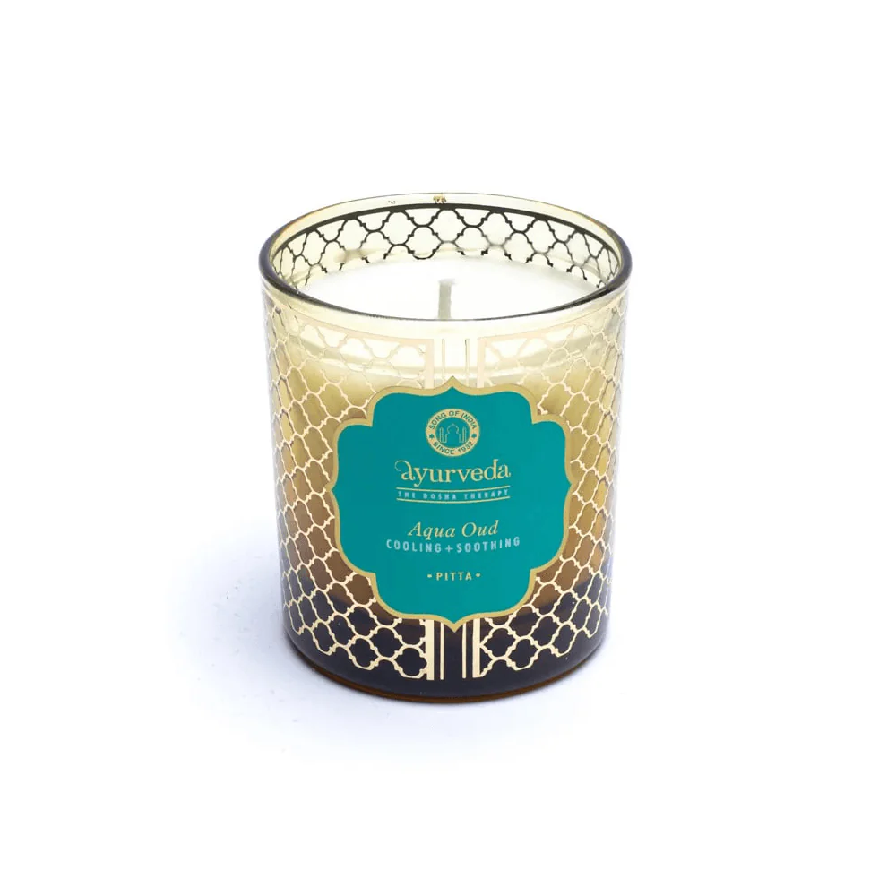 Ayurveda Pitta aqua oud Duftkerze - Image 3
