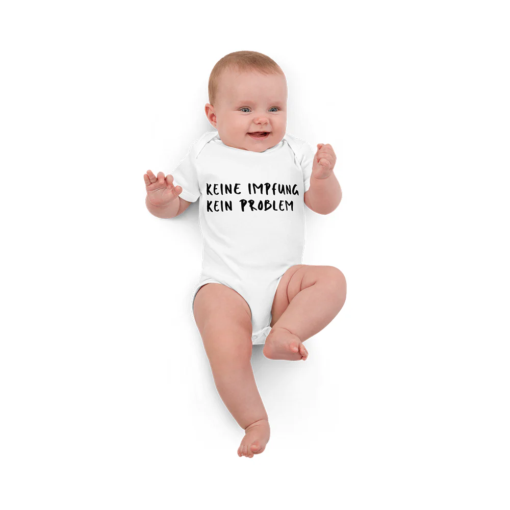 Baby Strampler „Keine Impfung. Kein Problem.“ - Image 3