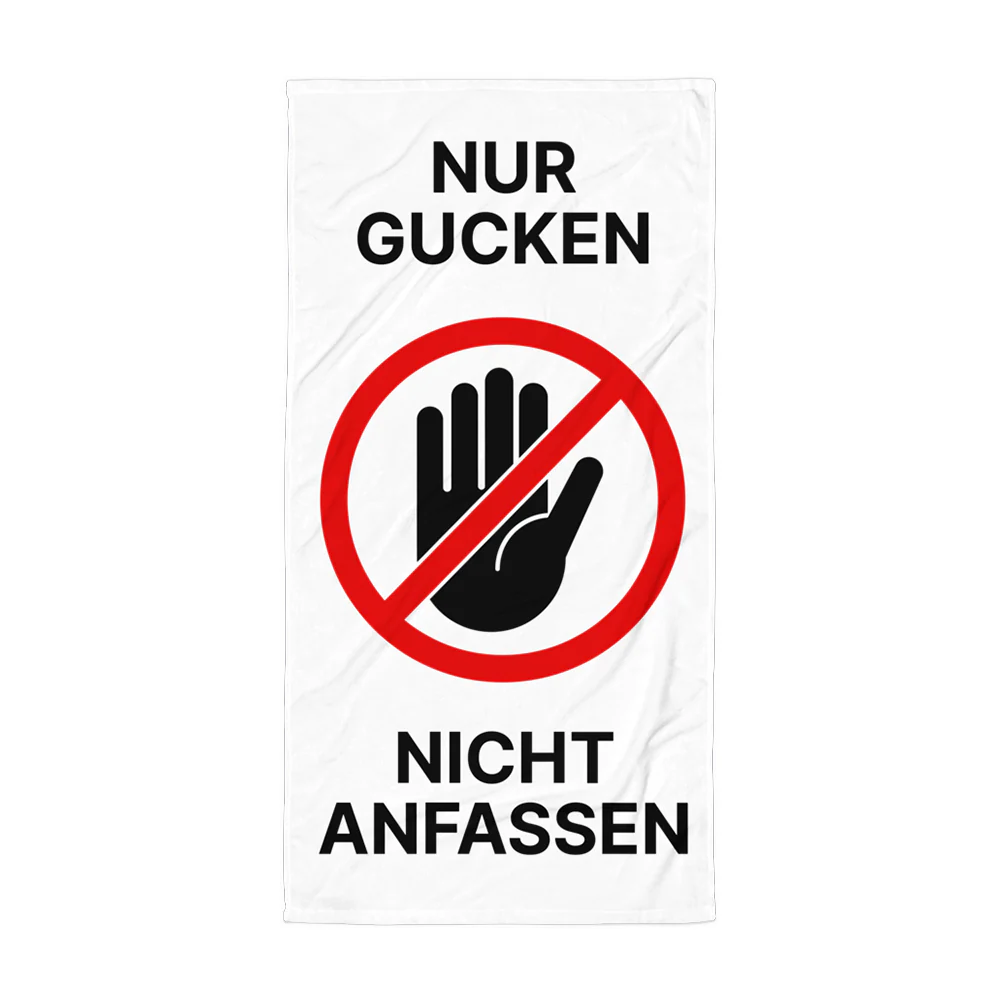 Badetuch „Nur gucken – nicht anfassen“ - Image 3