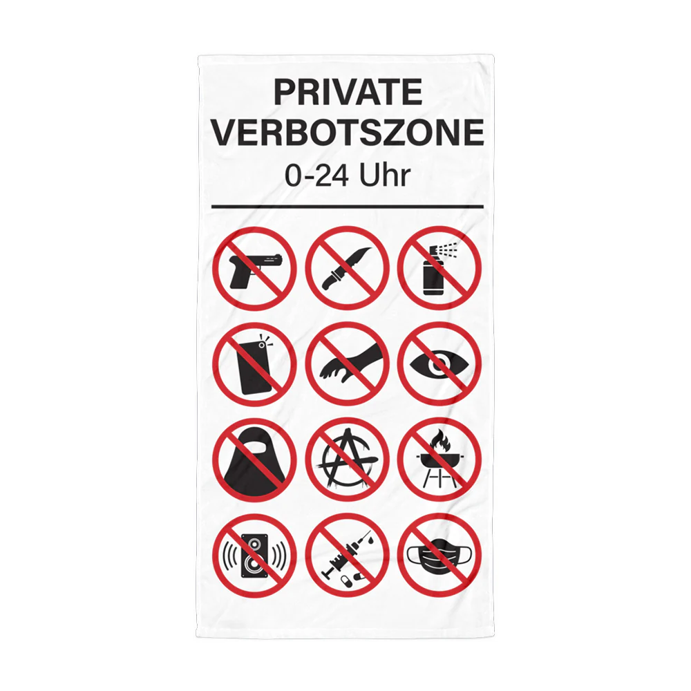 Badetuch „Verbotszone“ - Image 3
