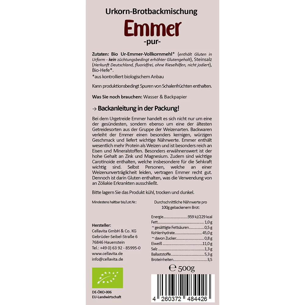 Bio Brotbackmischung Emmer Vollkorn - Image 3