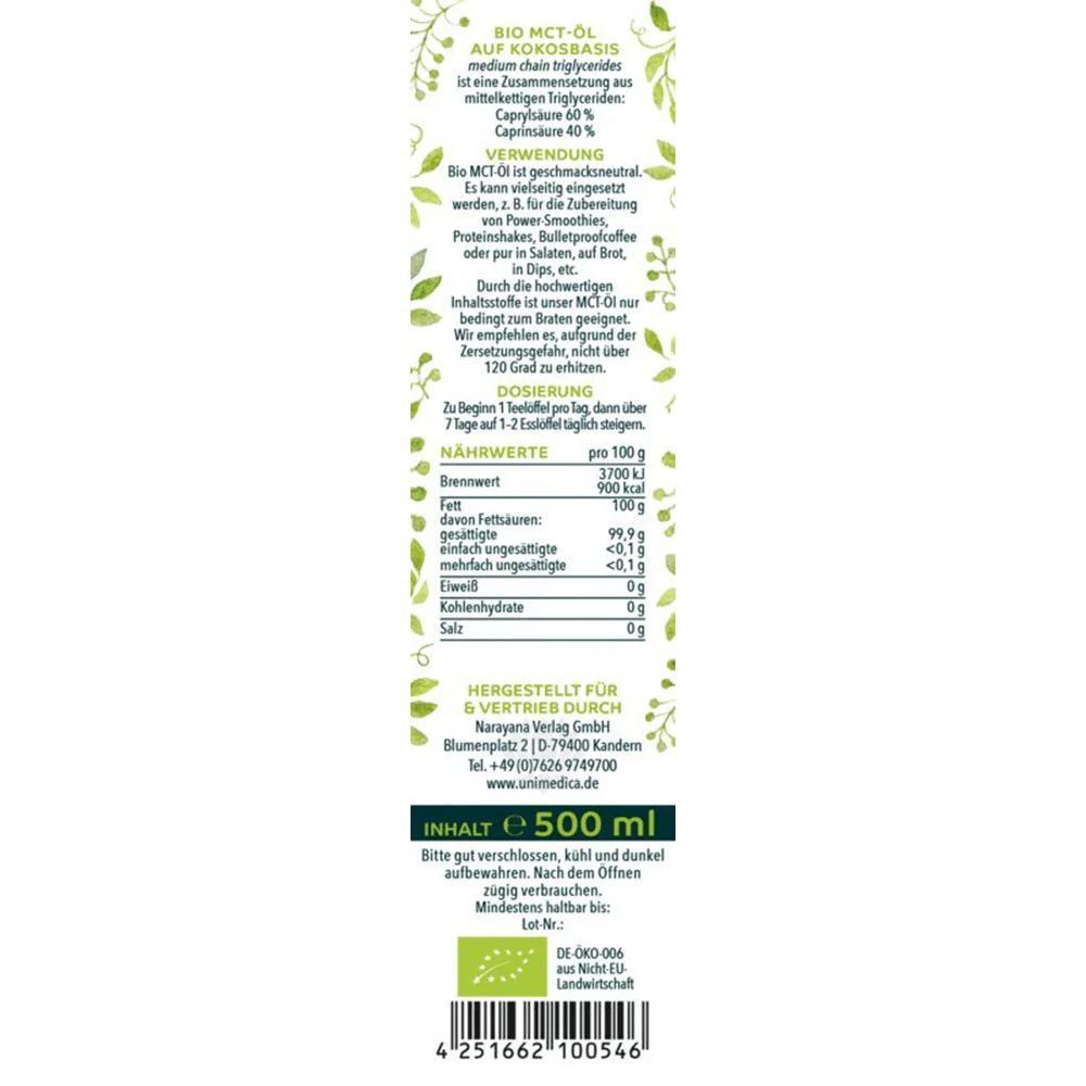Bio MCT-Öl C8 + C10 (500 ml) - Image 3