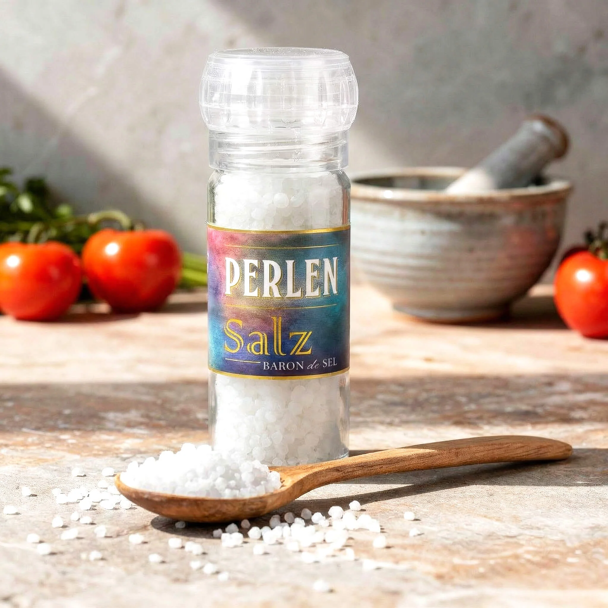 Bio Perlen Salz Keramikmühle (110g) - Image 2