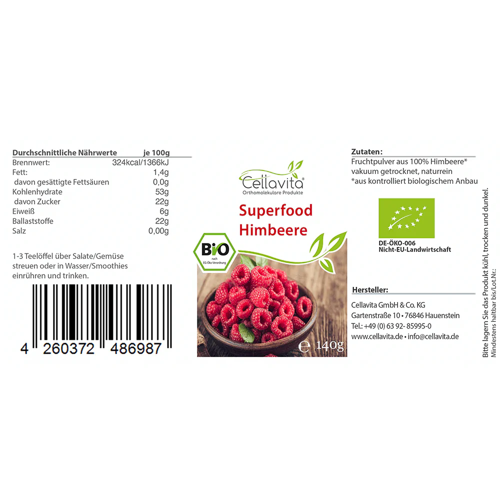 Bio Superfood Himbeere Pulver - Image 3