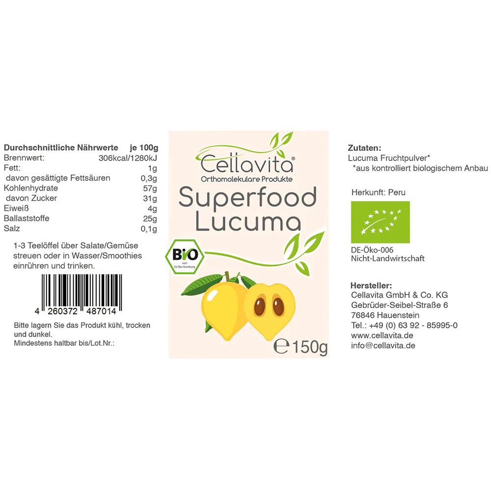 Bio Superfood Lucuma Pulver - Image 3