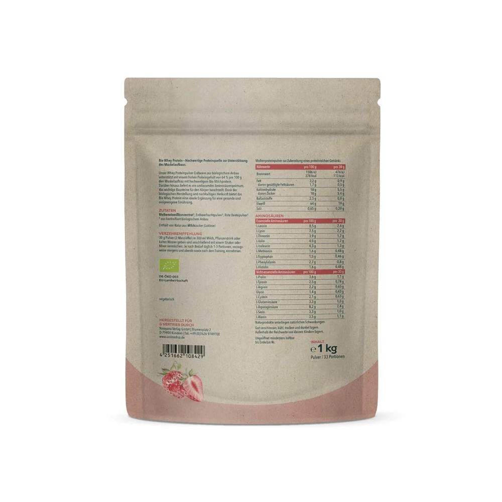 Bio Whey Protein Erdbeere - Image 3