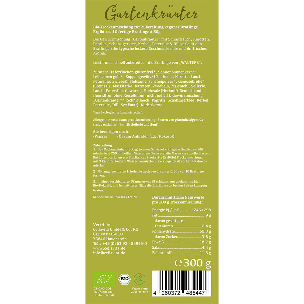 Bratlinge Veggieburger „Gartenkräuter“ - Image 3