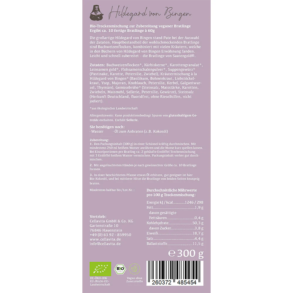 Bratlinge Veggieburger nach „Hildegard von Bingen“ - Image 3
