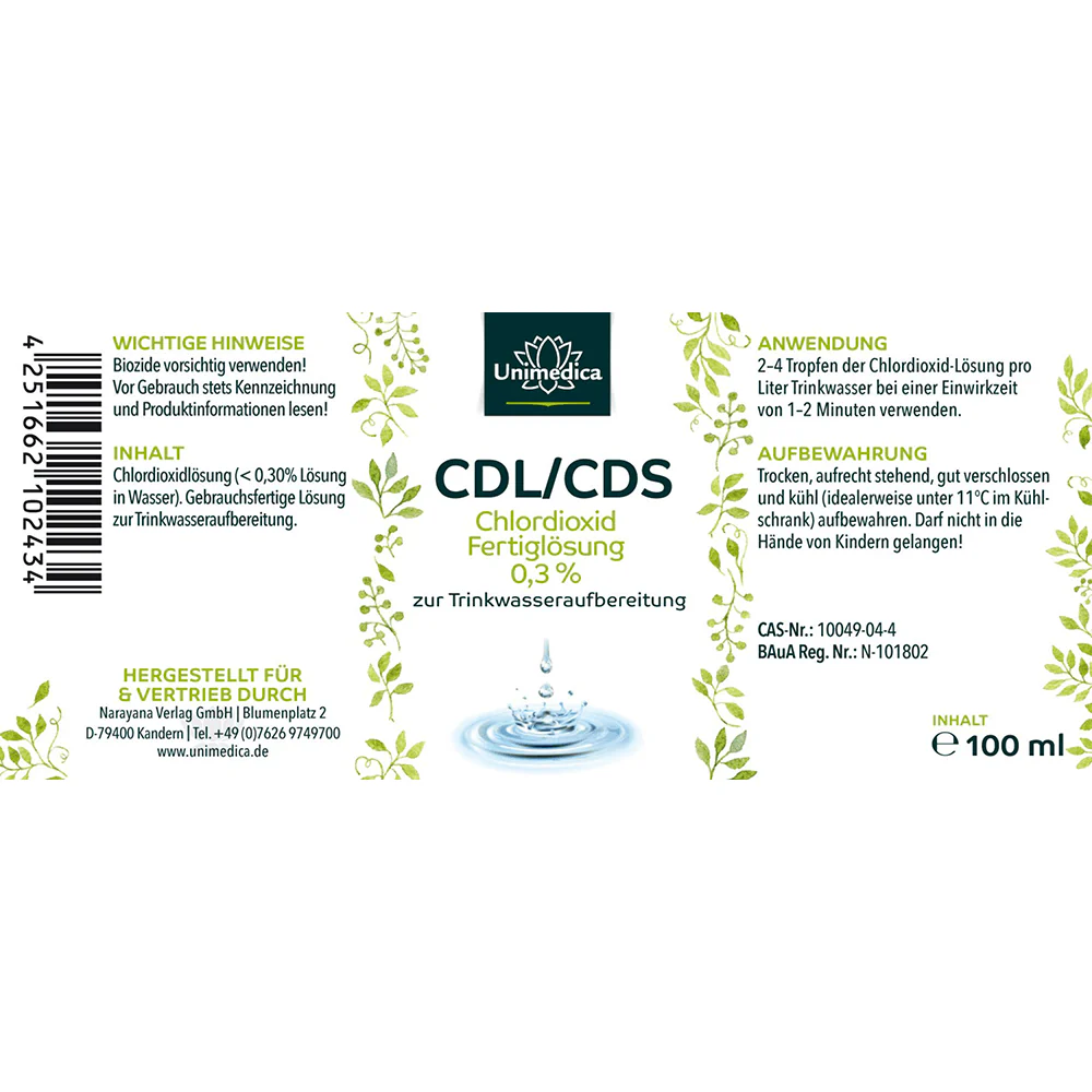 CDL/CDS Chlordioxid Fertiglösung 0,3% (100 ml) - Image 3