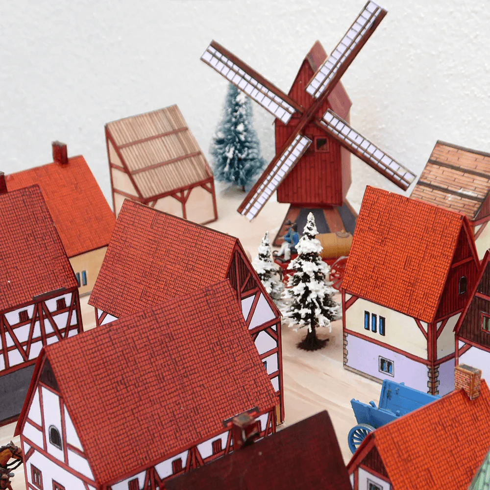Das friedliche Dorf – Papiermodell - Image 3