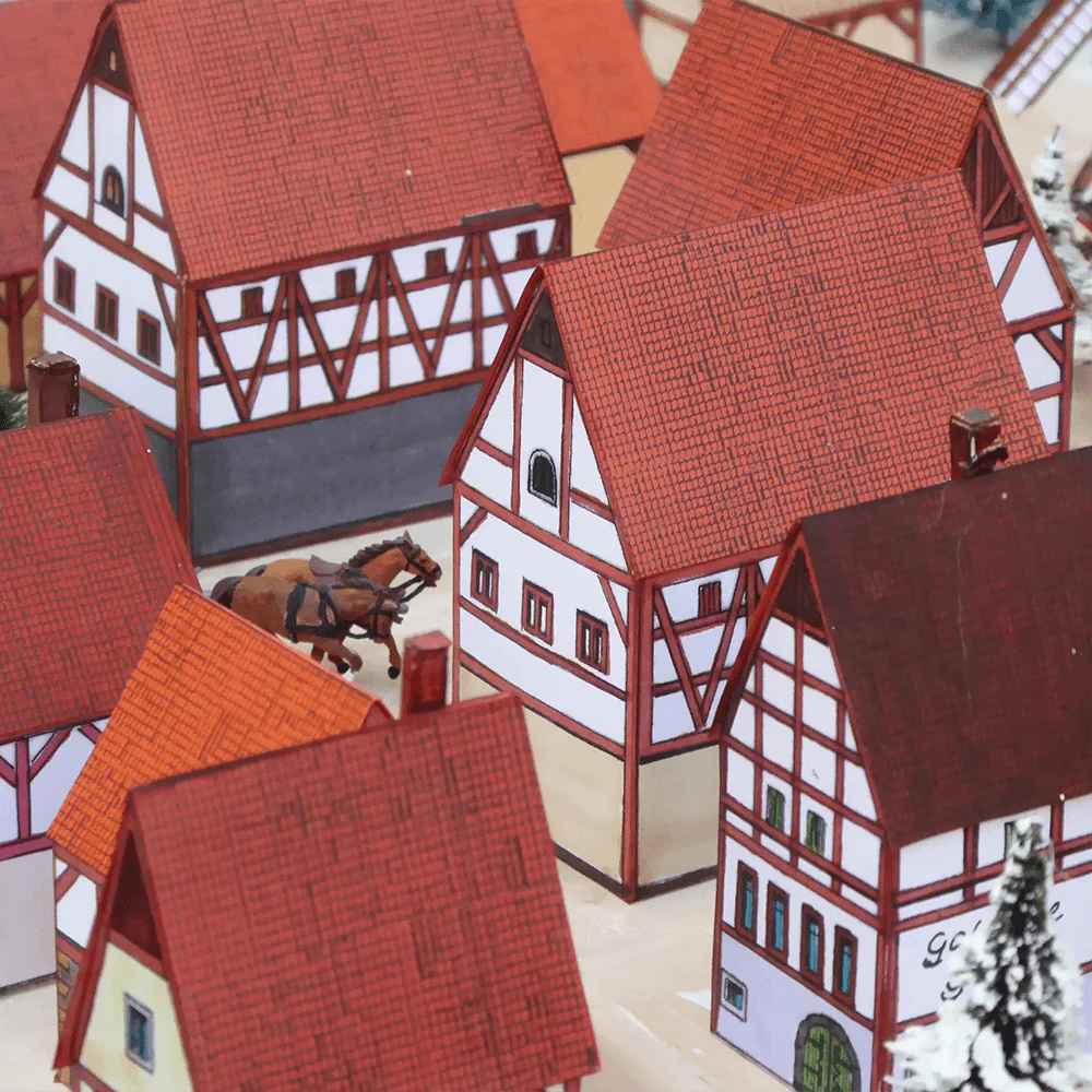 Das friedliche Dorf – Papiermodell - Image 5