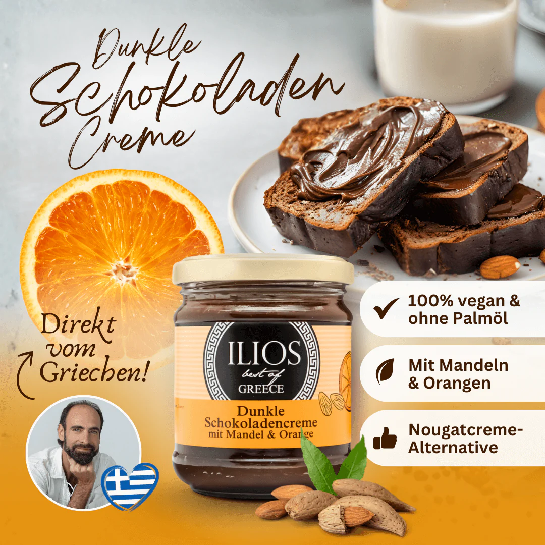 Dunkle Schokoladencreme mit Mandel und Orange (vegan) - Image 4