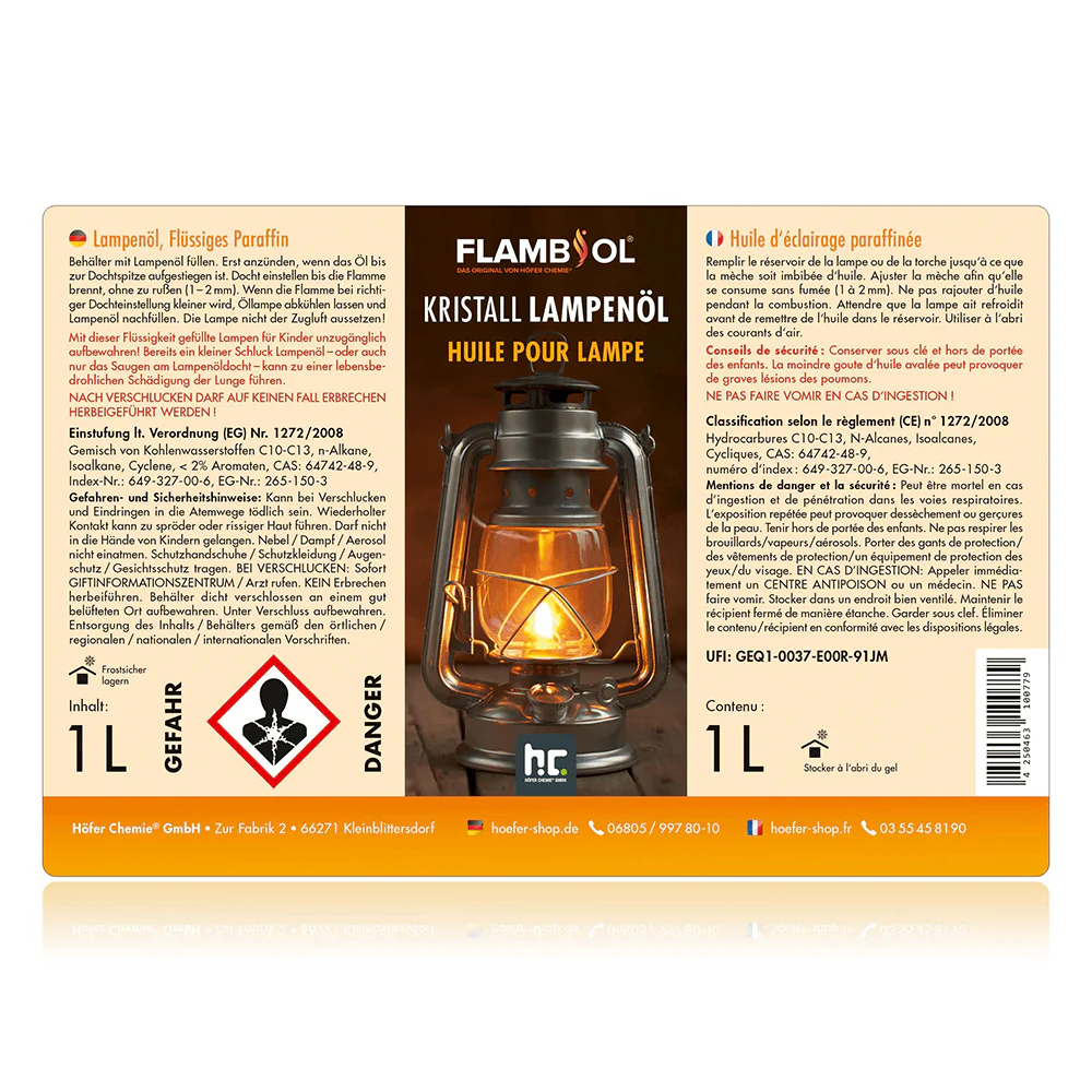 Flambiol Lampenöl Hochrein Kristallklar - Image 3
