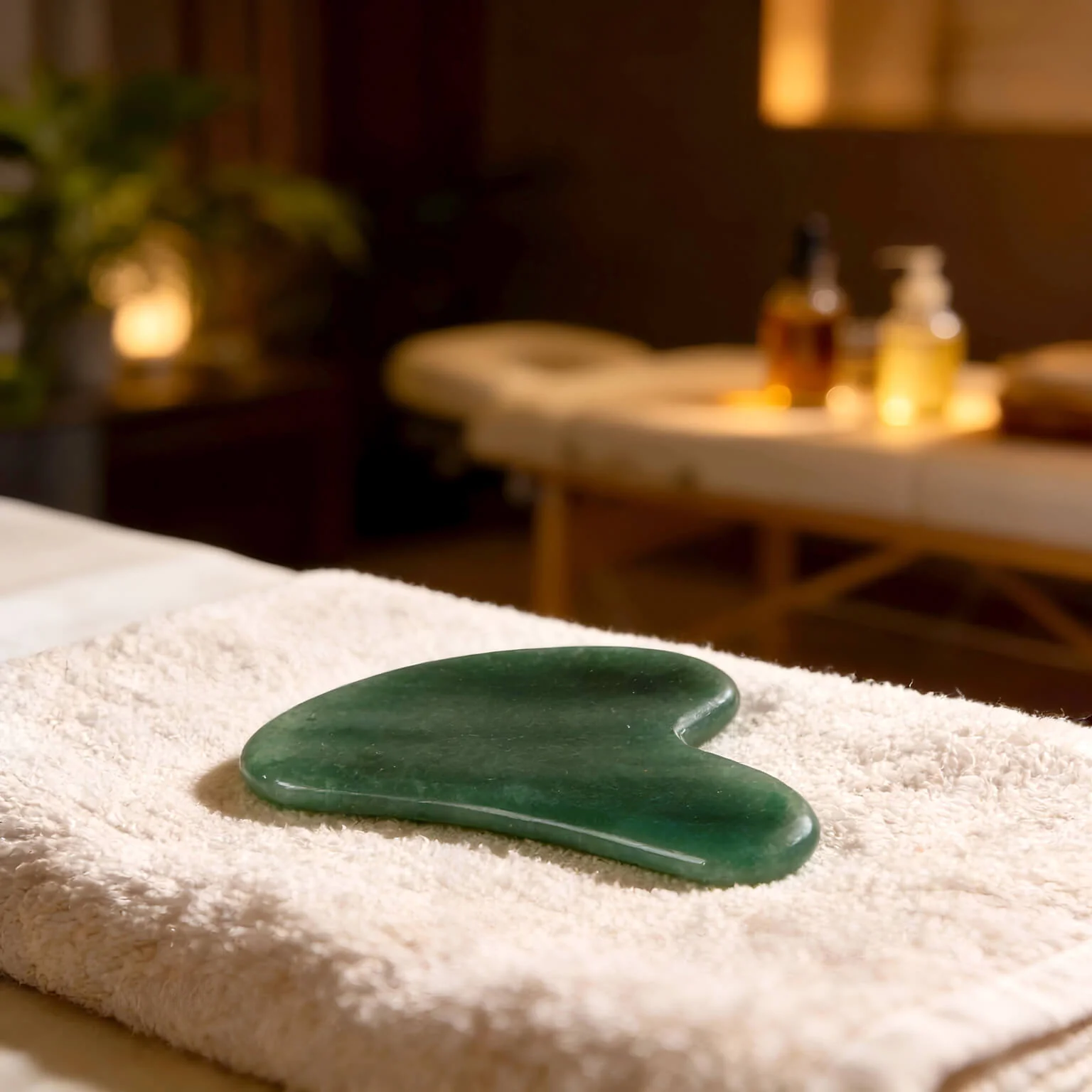 Gua sha Massagestein Grüner Aventurin - Image 2