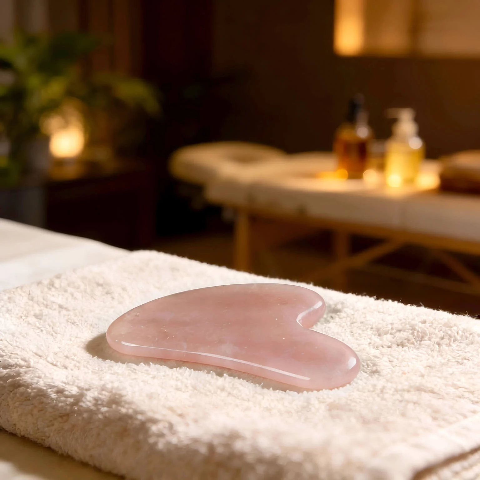 Gua sha Massagestein Rosenquarz - Image 2