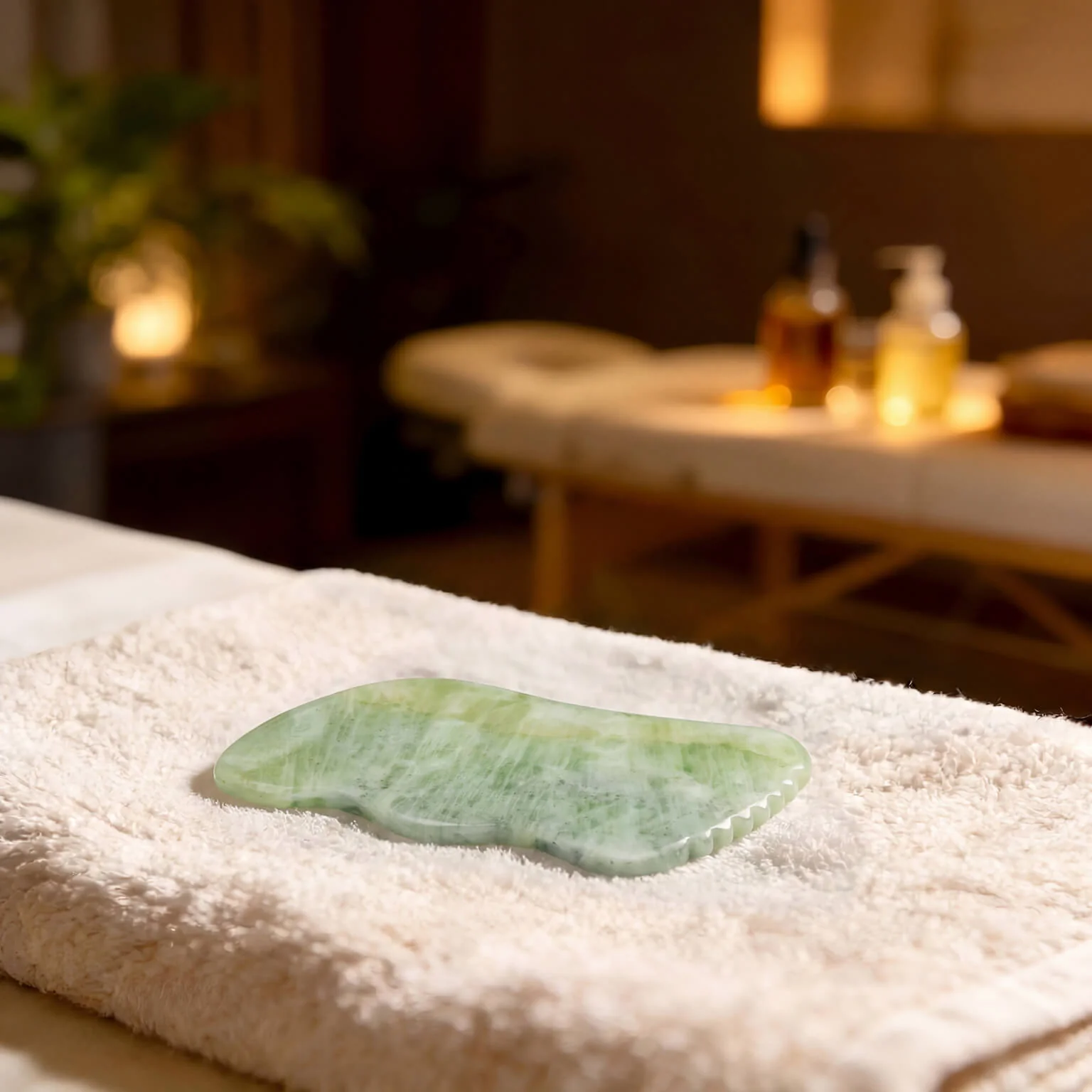 Gua sha Massagestein Xinyi Jade wellig - Image 2