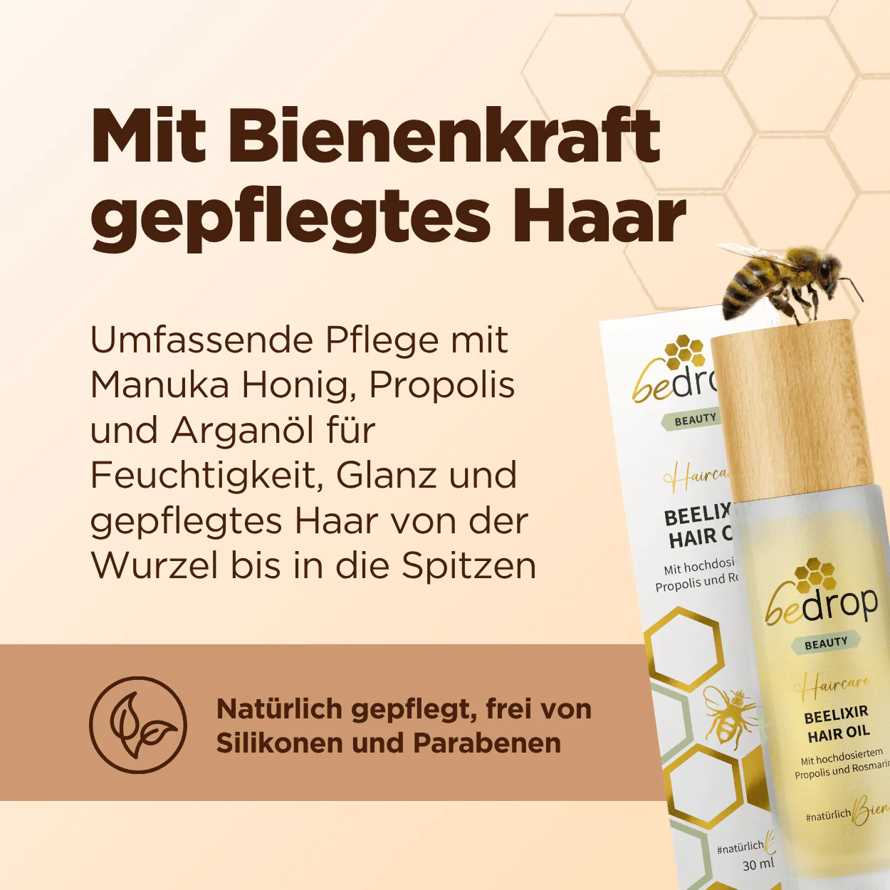 Haaröl mit Manuka Honig, Propolis und Rosmarinextrakt (30ml) - Image 4