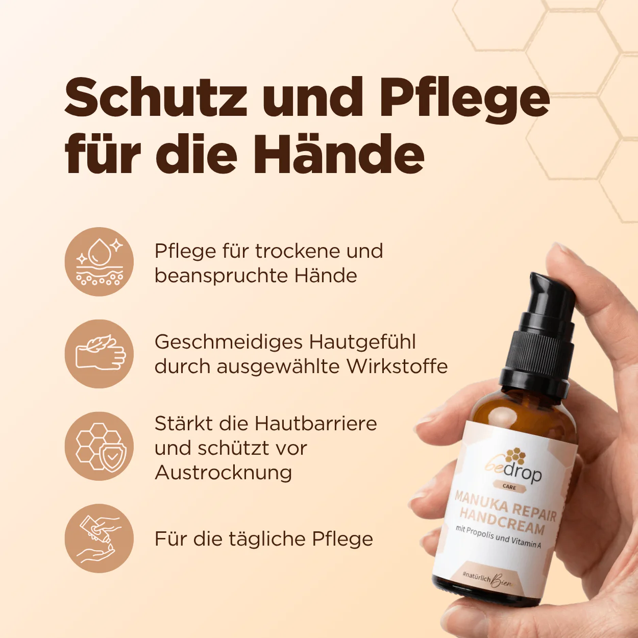 Handcreme mit Manuka Honig, Propolis und Vitamin A - Image 5