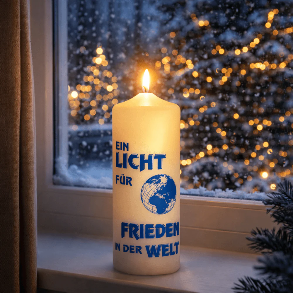 Kerze „Ein Licht für Frieden in der Welt“ - Image 3