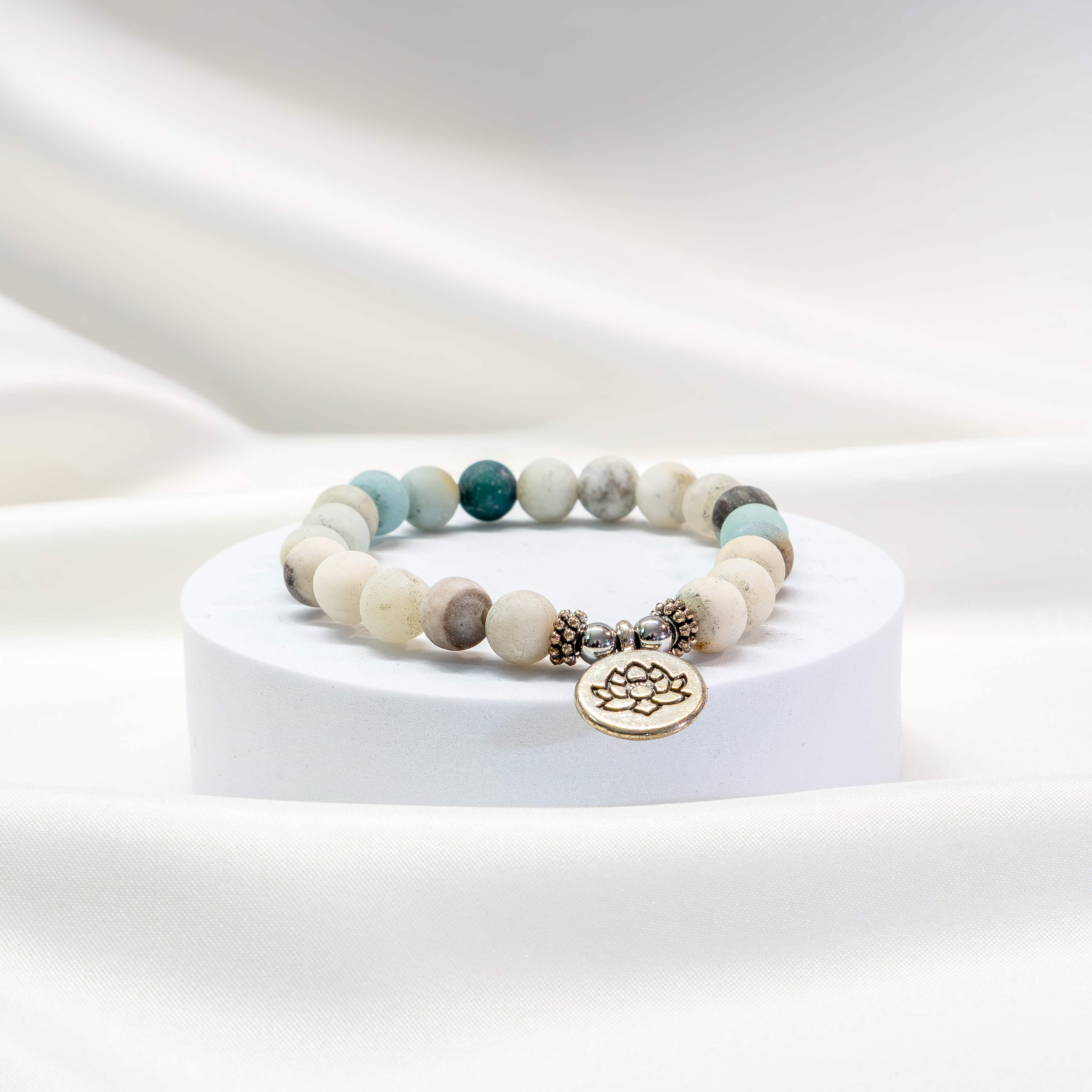 Mala Armband Amazonit mit Lotus - Image 3