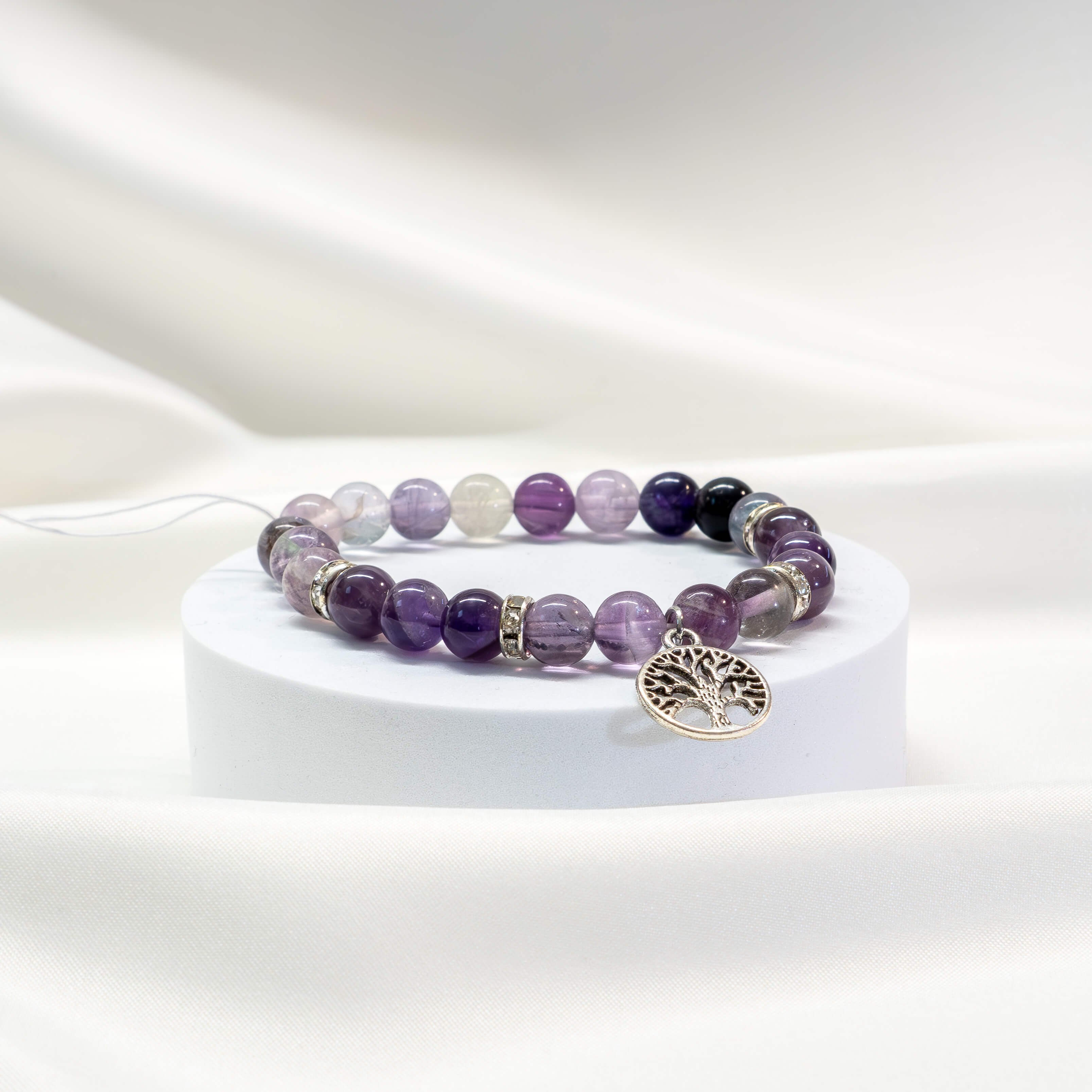 Mala Armband Amethyst mit Lotus - Image 3