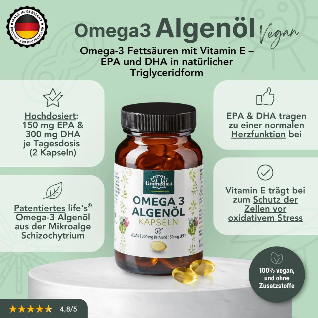 Omega-3 Algenöl Kapseln vegan - Image 3