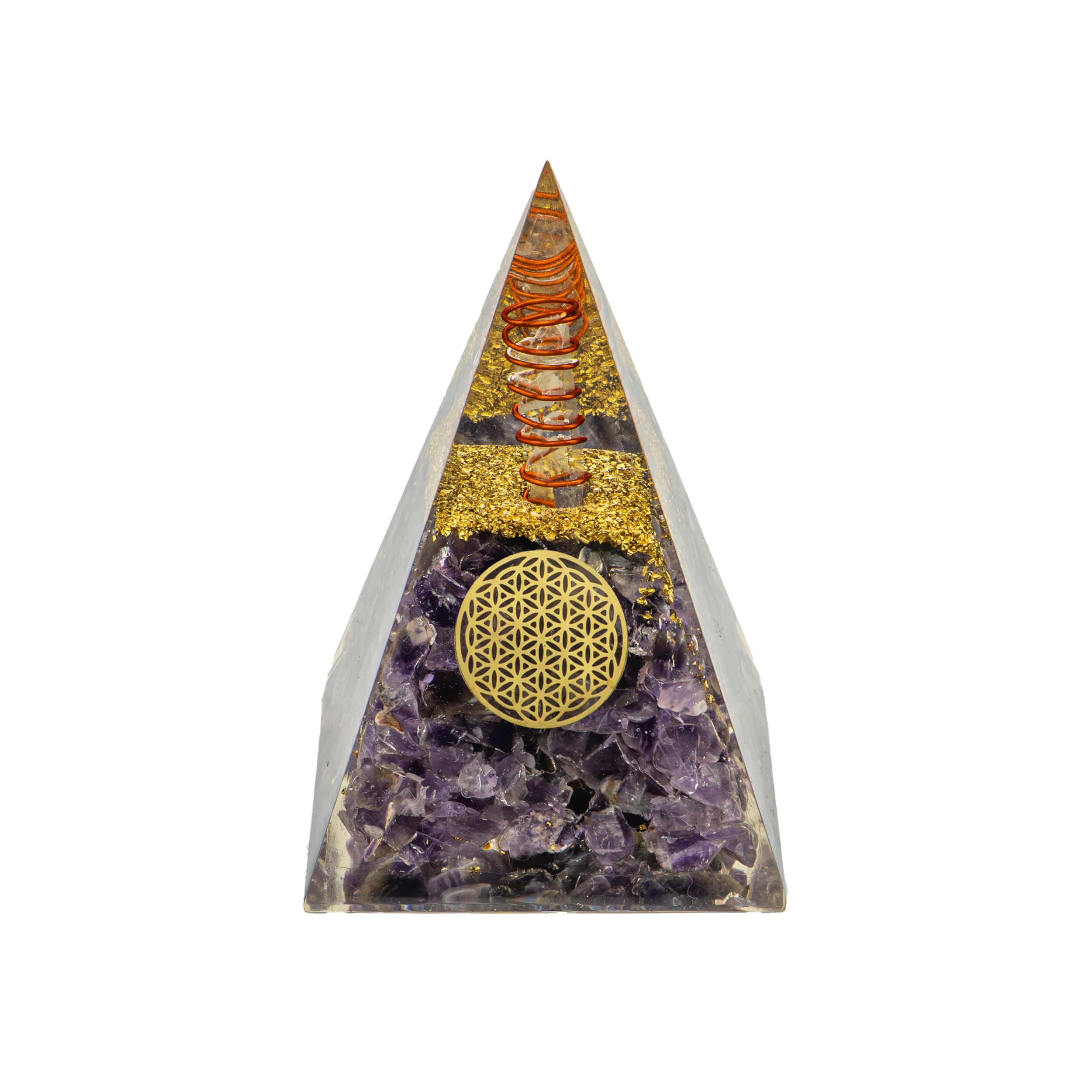 Orgonit Pyramide Amethyst Blume des Lebens - Image 3