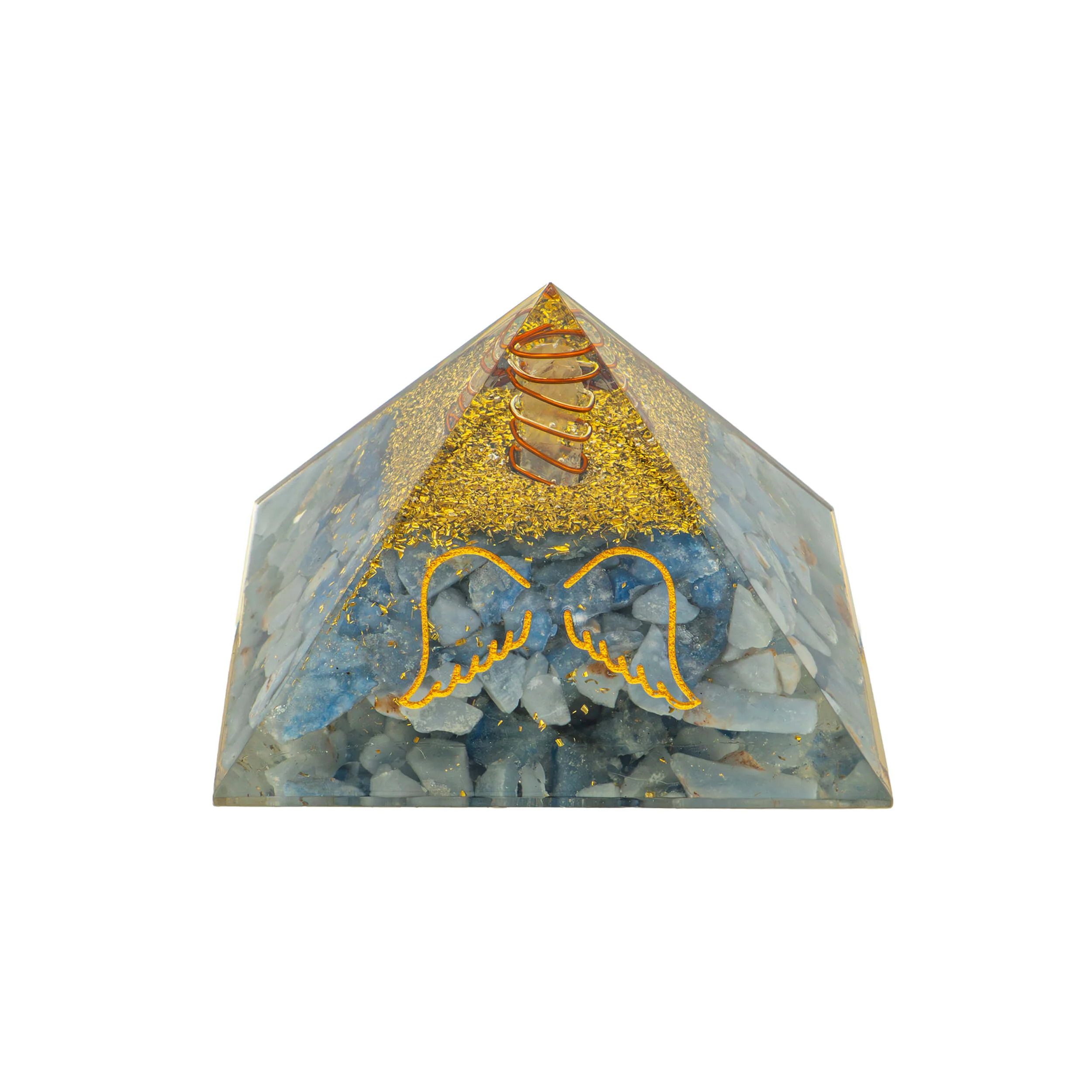 Orgonit Pyramide Angelit mit Engelsflügel - Image 3
