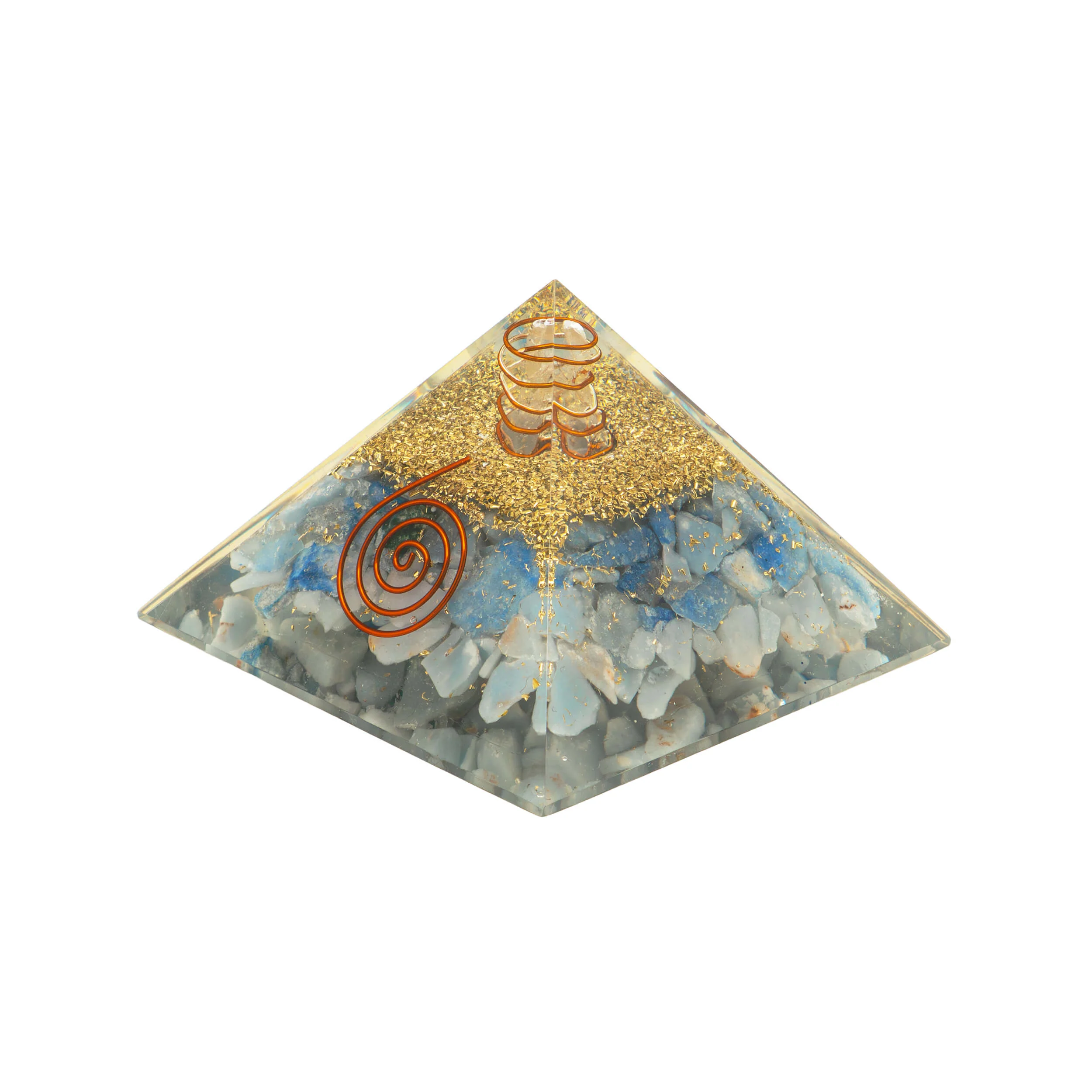 Orgonit Pyramide Angelit mit Engelsflügel - Image 4