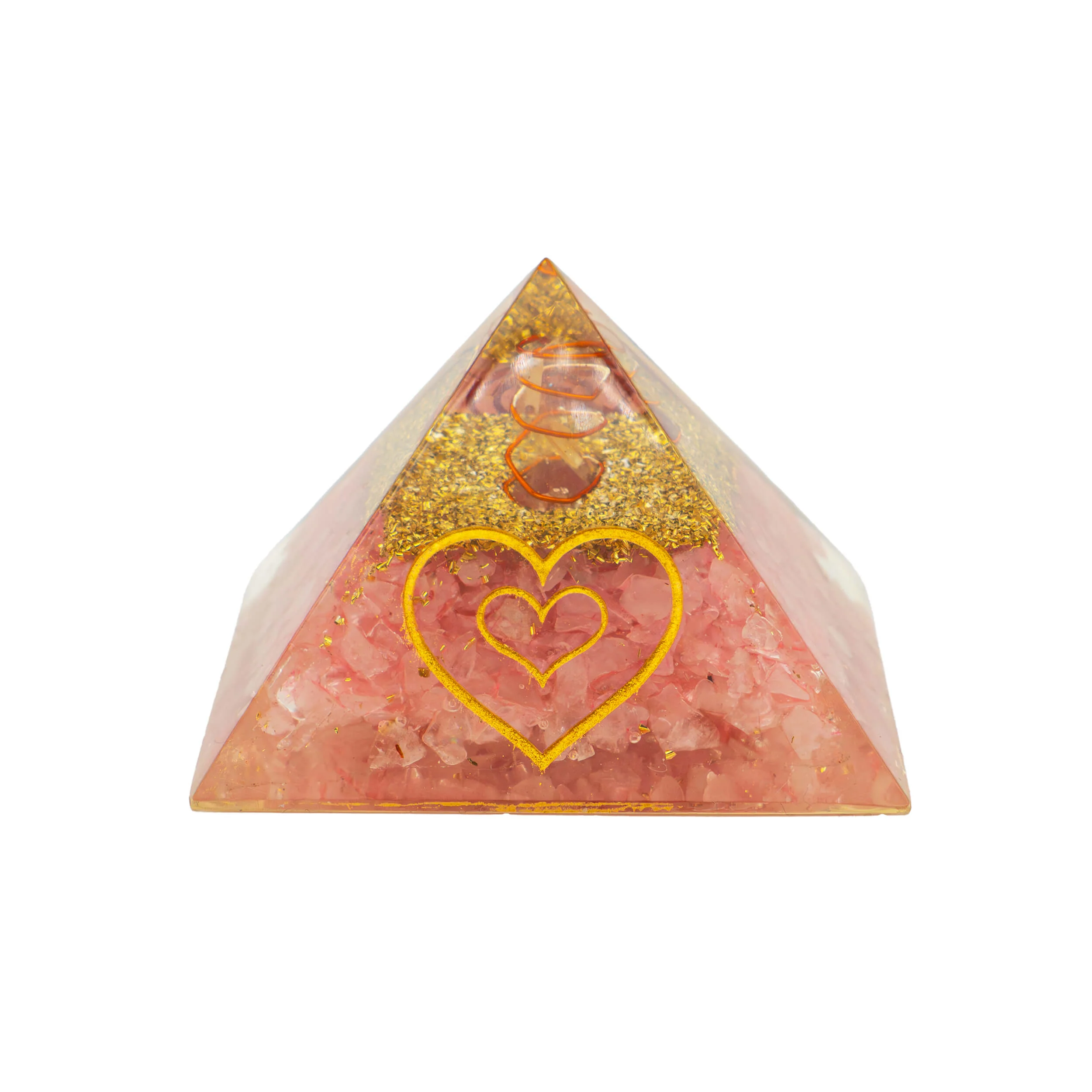Orgonit Pyramide Rosenquarz mit Herz - Image 3