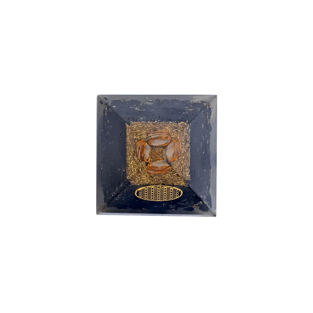 Orgonit Pyramide Turmalin Blume des Lebens - Image 3