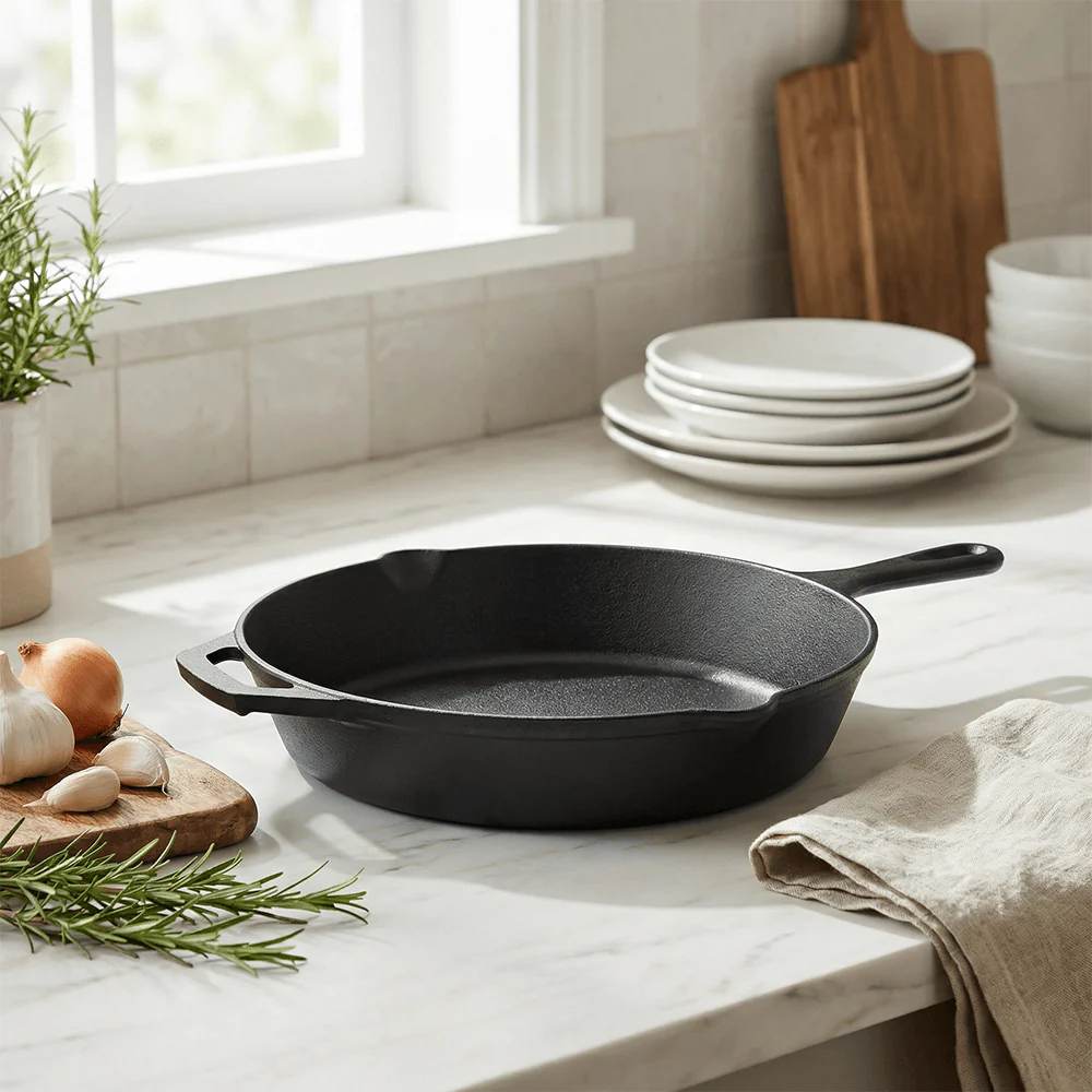 Pfanne aus Gusseisen mit Gegengriff Ø 30 cm - Image 4
