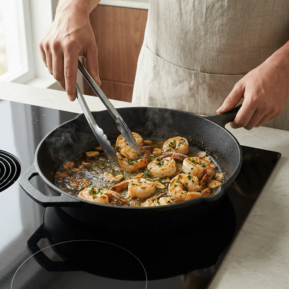 Pfanne aus Gusseisen mit Gegengriff Ø 30 cm - Image 5