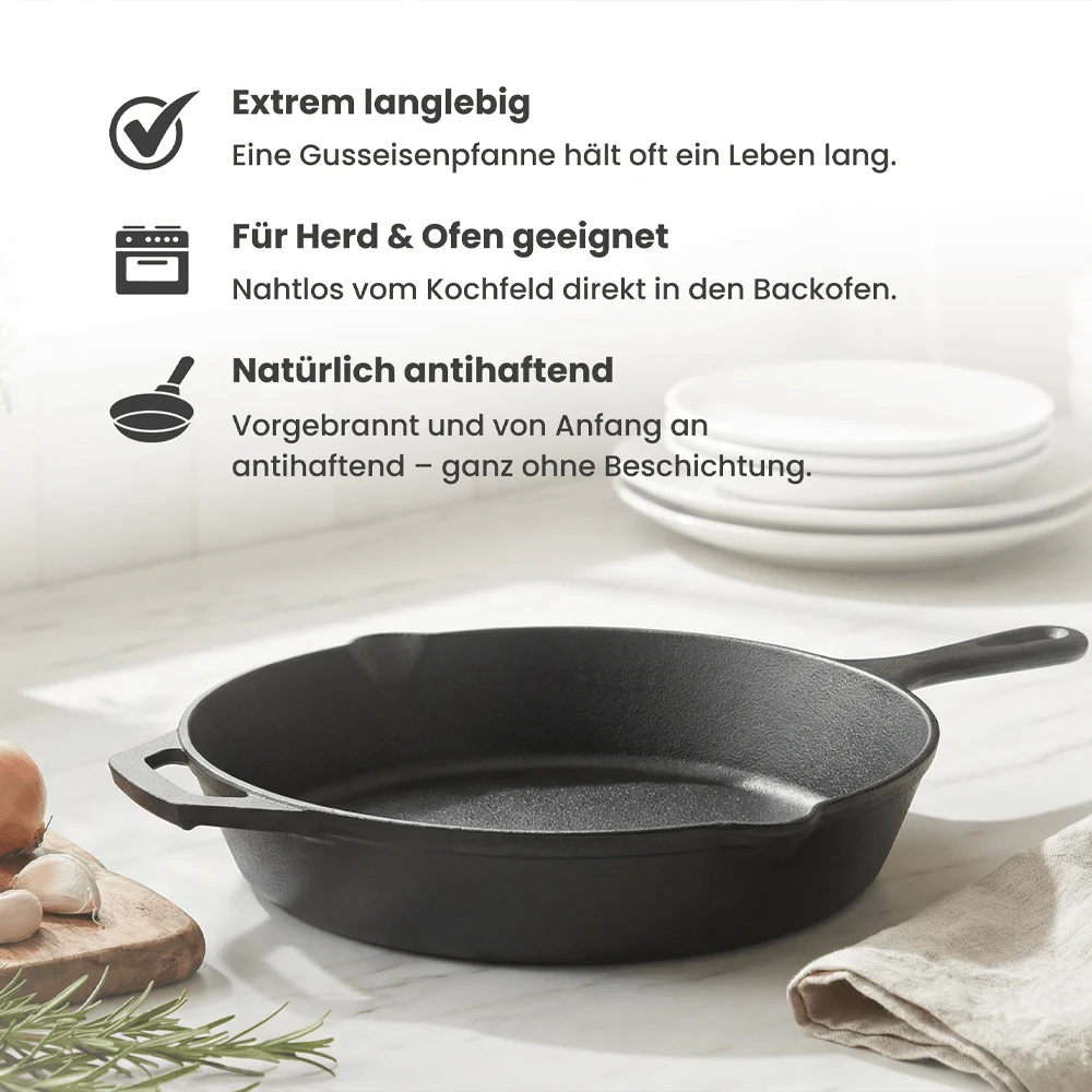 Pfanne aus Gusseisen mit Gegengriff Ø 26 cm - Image 6