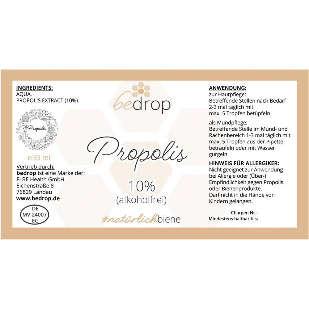 Propolis Tinktur mit Pipette 10% – alkoholfrei und wasserlöslich - Image 5