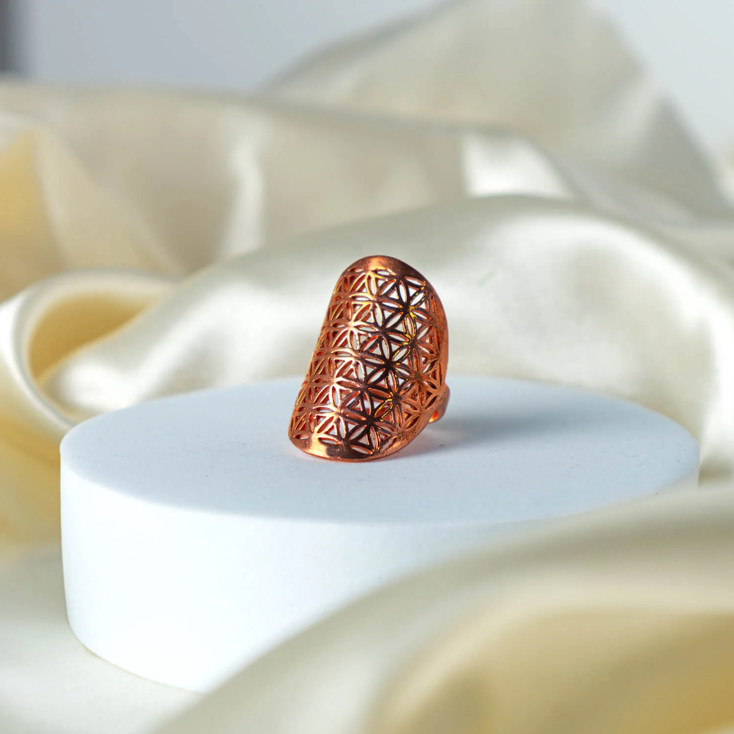 Ring Blume des Lebens Messing - Image 3